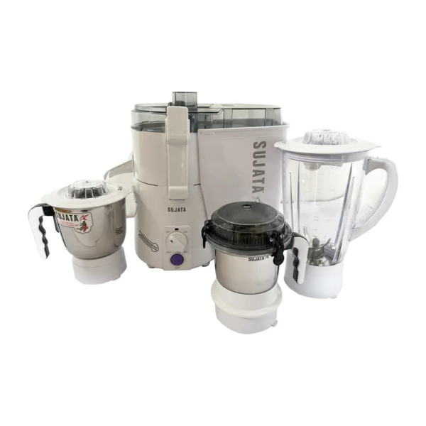 SUJATA POWERMATIC 900 W Juicer Mixer Grinder  (POWERMATIC PLUS | 3 Jars | White)