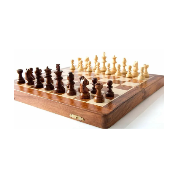 BCBESTCHESS WOODEN STRONG MAGNETIC CHESS (10x10 Inches, Brown) Strategy & War Board Game