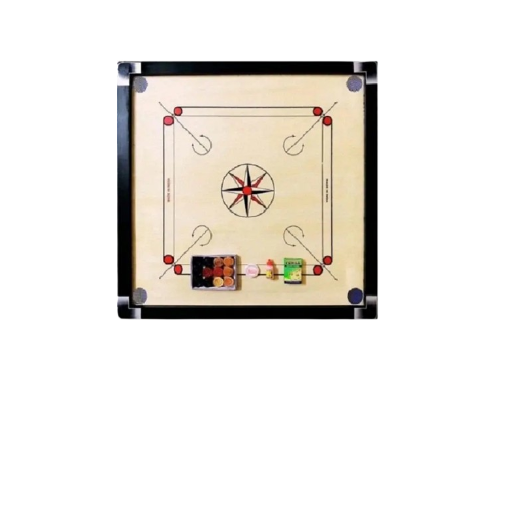 KOODOX MEDIUM SIZE CARROM WITH STRIKER,POWDER AND COINS 66 cm Carrom Board  (Beige)